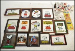 A large collection of vintage and retro relating to Snoopy / Peanuts, to include tooth brush