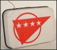 A mid century, 1970's  retro, believed Industrial petrol pump light up advertising globe box. Of
