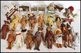 A collection of String Things children's toys designed by Peter Fagan to include, teddy bears with