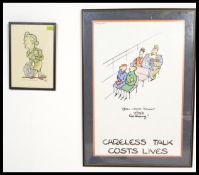 A pair of framed and glazed reproduction war time