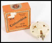 A vintage 20th Century rare Peter Pan range gramophone sound box , circa 1920's. Measures 4cm-high