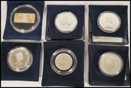 A selection of commemorative coins to include millennium coins such as bailiwick of Jersey silver
