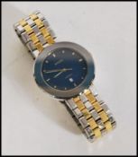 A Rado DiaStar Diastar gentleman's gold and silver plated wristwatch, the mirror'd roundel signed