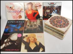 A collection of vintage 1980's vinyl LP records to include Level 42, signed single by Bonk, Shadows,