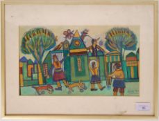 ABSTRACT SCENIC PAINTING BY ODETTE SPIER