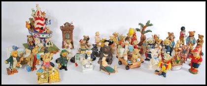 A collection of Colour Box Miniature teddy bears designed by Peter Fagan in boxes, including Dick