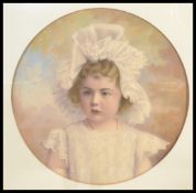 A 20th century mixed media Tondo artwork on board