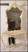 A Georgian revival carved serpentine console table