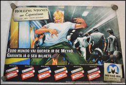 An original Rolling Stones Brazilian tour poster for Copacabana , featuring a caricature of the band