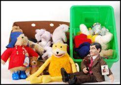 ASSORTED CONTEMPORARY TEDDIES , DOLLS AND STUFFED ANIMAL