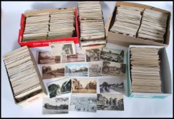 POSTCARDS Hoard of antique/vintage British topographical views / scenes in shoe boxes. 4,000+ cards.