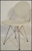 After Charles and Ray Eames for Vitra ' Wire ' / ' DKR ' dining chair. The wirework back with