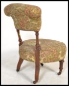 A 19th Century Victorian mahogany framed nursing c