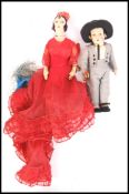 EARLY 20TH CENTURY FLAMENCO DANCER FELT DOLLS