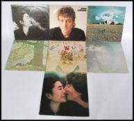 Vinyl Records - John Lennon - A collection of vinyl long play LP records by John Lennon to include