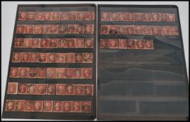 A collection of Victorian Penny Red / 1d red stamps - over 80 of these popular Victorian stamps.
