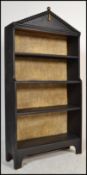 An early 20th century ebonised upcycled lawyers / barristers bookcase with multiple shelves