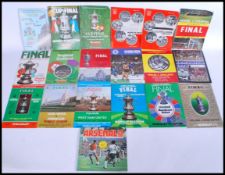 A collection of vintage 20th century sporting football magazines to include Cup Finals. Average size