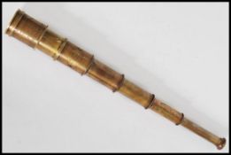 A contemporary brass four drawer nautical ships telescope stamped for London 1915 Victorian Marine