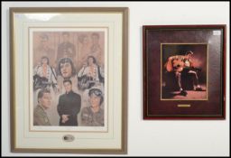 ELVIS - A framed and glazed limited edition Elvis Presley signed print by Stephen Doig ' Always on