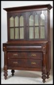 A 19th Century Victorian mahogany upright piano co