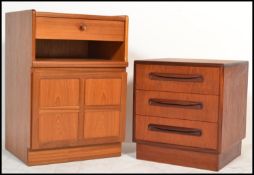 Two vintage retro 20th century teak bedside chests of drawers to include a G-Plan Fresco pattern