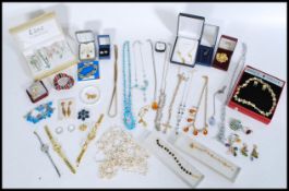 A good collection of vintage and contemporary costume jewellery to include necklaces, bracelets,