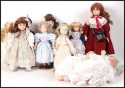 ASSORTED COLLECTION OF PORCELAIN COLLECTORS DOLLS