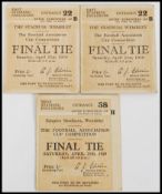 Two tickets to Final Tie game of the Football Association Cup at Wembley Stadium 1928, and one to