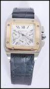 A Cartier bi metal stainless steel and 18ct gold S