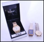 A collection of vintage gentleman's wristwatches to include vinage Puerta 17 Jewels Special De