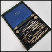 A 19th Century Victorian German made draughtsman / maths set, the set retaining it's original case
