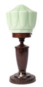 ART DECO VINTAGE WG BAKELITE TABLE LAMP WITH THABUR LAMP SHADE