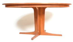 RETRO 1960'S ROUND EXTENDING DINING TABLE BY BERNHARD PEDERSEN & CO