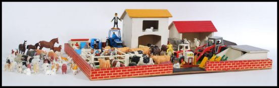 VINTAGE CHILDREN'S BRITAINS TOY FIGURE FARMYARD PLAYSET
