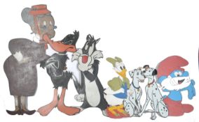 LOONEY TUNES , DISNEY AND PAPA SMURF LARGE POP UP STANDIES