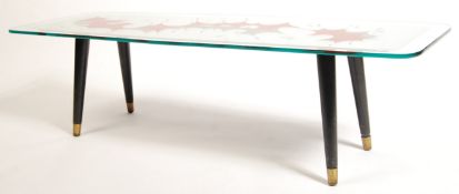 RETRO VINTAGE GLASS POP ART COFFEE TABLE