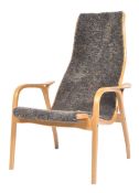RETRO 20TH CENTURY LAMINO CHAIR BY YNGVE EKSTROM FOR SWEDESE