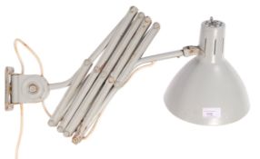 RETRO ENAMELLED SCISSOR ARM LAMP BY H. BUSQUET FOR HALA ZEIST