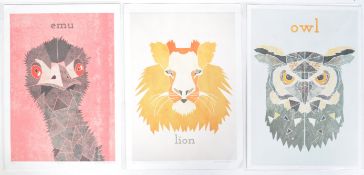 CUBIST ANIMAL PRINTS BY ALICE MACLEAN SMITH