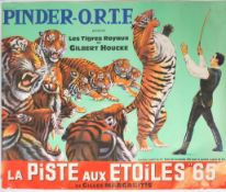 ORIGINAL ART DECO PINDER CIRCUS ADVERTISING POSTER