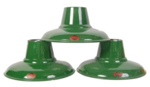 VINTAGE INDUSTRIAL FACTORY ENAMEL THORLUX LIGHTING SHADES