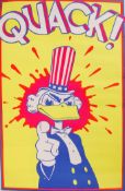 WARREN DAYTON DESIGNED QUACK ANTI WAR POSTER