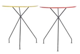 VINTAGE ATOMIC SPUTNIK EAMES ERA TRIPOD NESTING PIN TABLES