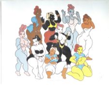 PAIR OF CONTEMPORARY PRINTS TITLED ' WHO FRAMED RR '