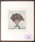 LITHOGRAPH EXLIBRIS ( 1984 ) BY STASYS EIDRIGEVICUS