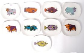 RETRO VINTAGE ENGLISH IRONSTONE BEEFEATER DINNER PLATES