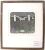 LITHOGRAPH EXLIBRIS ( 1976 ) BY STASYS EIDRIGEVICUS