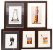 COLLECTION OF FRAMED PRINTS BY ALLEN JONES BRIT POP ARTIST