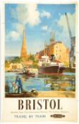 ORIGINAL BRITISH RAILWAYS TRAVEL POSTER BRISTOL BY FRANK WOOTTON
